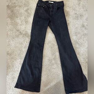 Levi's Black 726 High Rise Flare Jeans